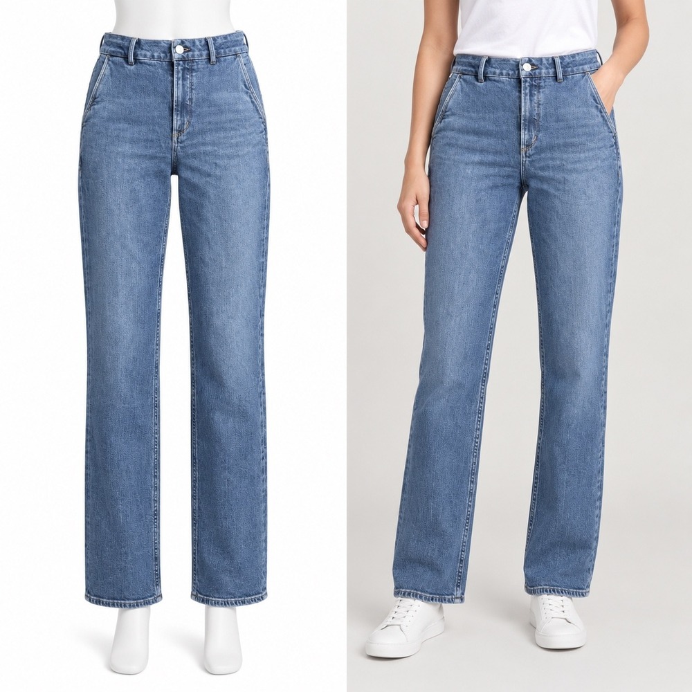 Citizens of Humanity Stella Trouser Jeans Womens 30 Blue Straight Denim Casual